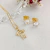 Imagem do Conjunto Brincos e Colar Menino Menina De Zirconias Banhado A Ouro