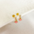 Brinco Infantil Pêndulo Coração Rosa Folheado A Ouro 18k