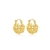 Brinco De Argola Design Trabalhado Folheado A Ouro 18k