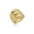 Anel Largo Trabalhado Folheado A Ouro 18k - comprar online