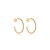 Brinco Argola Torcida 1,5mm Folheada A Ouro 18k