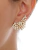 Brinco Ear Cuff Rendando Folheado A Ouro 18k