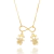 Colar Infinito Com Duas Meninas Folheado A Ouro 18k