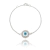 Pulseira Olho Grego Madrepérola Folheada A Ródio Branco - comprar online