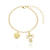 A Pulseira Pingente Menina De Zirconias Folheada Ouro 18k - comprar online