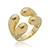 Anel Orgânico Gotas Folheado Em Ouro 18k - comprar online