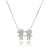 Colar MENINOS Irmãos Cravejados em Zircônias Cristal Ródio Branco - comprar online