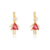Kit Pingentes Filhas Palito Duas Meninas Rubi Folheado A Ouro 18k