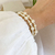 Pulseira Dupla de Pérolas Folheado A Ouro 18k - comprar online