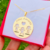 Imagem do Colar Medalha Personalizada Nomes e Filhos Folheada A Ouro 18k