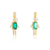 Kit Pingentes Filhos Palito Dois Meninos Verde e Turmalina Folheado A Ouro 18k