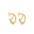 Brinco de Argola 3 Fios Acetinada Folheado A Ouro 18k
