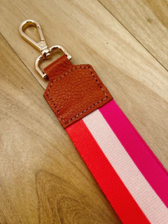 Llavero Cinta Naranja Fucsia