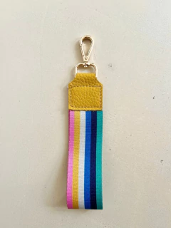 Llavero Cinta Multicolor Mostaza - comprar online