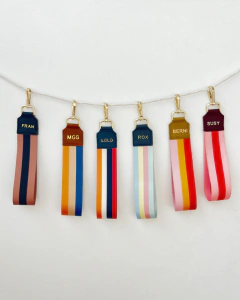 Llavero de cuero y Cinta personalizados - varios colores