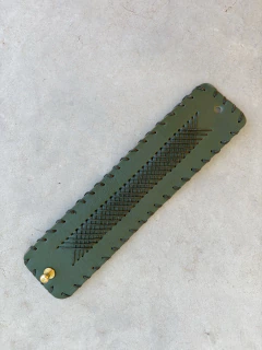 Pulsera de cuero hecha a mano Verde en internet