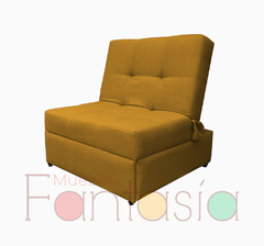 SOFÁ CAMA HERRAJE ALEMÁN SIN BRAZOS - Muebles Fantasia