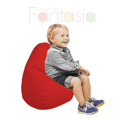 Puff Pera Lona Negro - Tamaño Infantil - comprar online