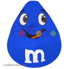 Puff M&M Lona Azul Rey