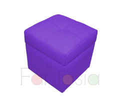 Imagen de Puff Baúl Cubo 45 cm Tela Memphis