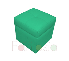 Puff Baúl Cubo 45 cm Tela Memphis - Muebles Fantasia