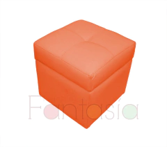Puff Baúl Cubo 45 cm Tela Memphis - tienda online