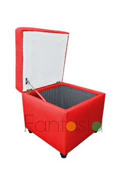 Puff Baúl Cubo 45 cm Tela Memphis - tienda online