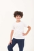 Remera blanca colegial unisex