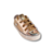 Zapatilla oro nena con cordón - comprar online