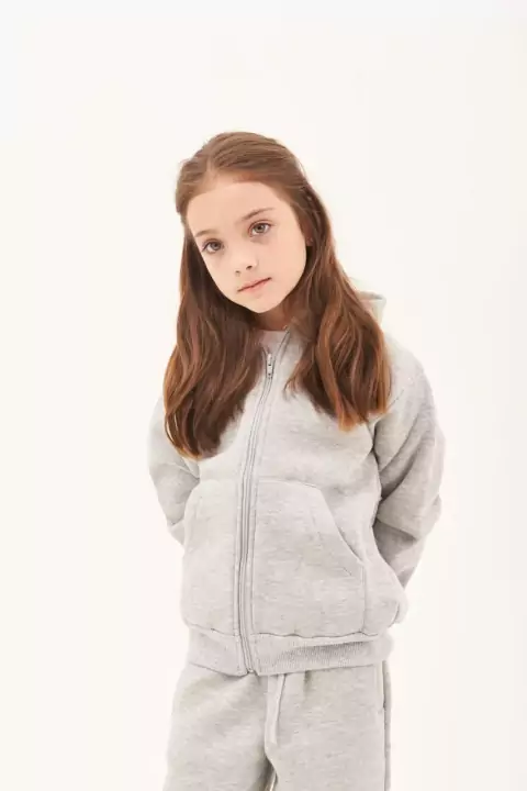 Campera colegial rustico gris