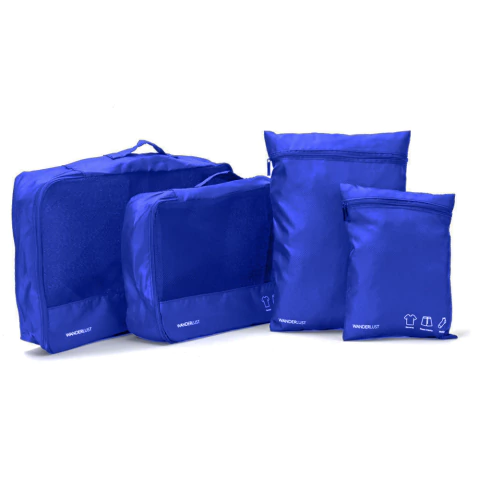 Set Organizador de Valijas Wanderlust X 4 Unidades 39374 Azul - comprar online