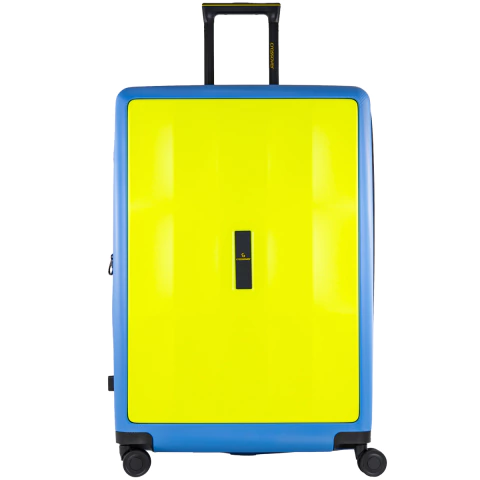 Valija Grande Crossover Compass Policarbonato Azul con Amarillo - comprar online