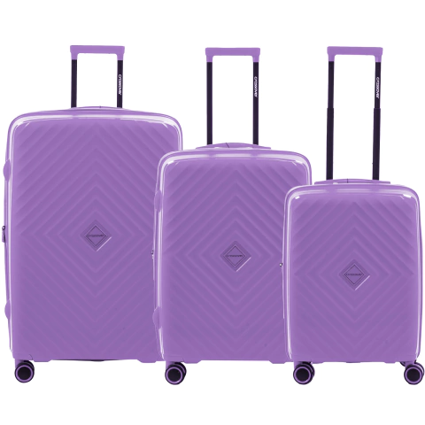 Set de Valijas Crossover Rigida Isabel Polipropileno Lila L M S - comprar online