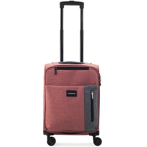 Valija Crossover Cabina Semi Rígida Rudy Poliéster Rojo - comprar online