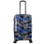 Valija Mediana Rigida Wanderlust 34884 Reforzada 4 Ruedas Camuflada Azul