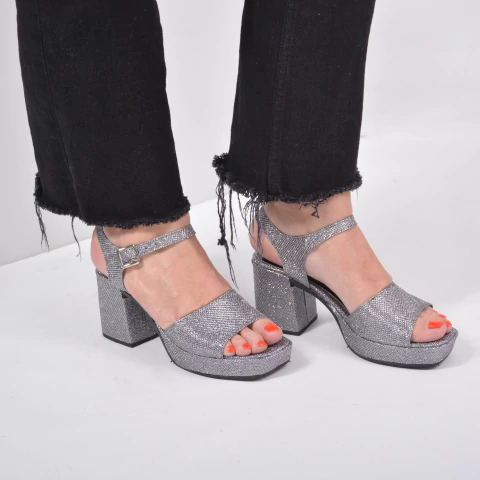 Sandalias Salina Glitter Plata - comprar online
