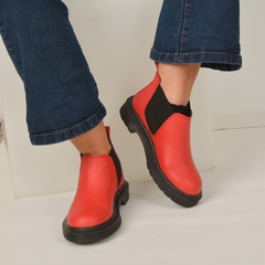 Bota Beatle Caña Corta Roja