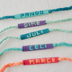 Pulseras con Nombre - Pack x10