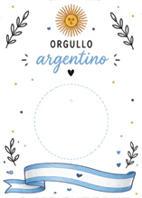 ♥ Tarjeta Escarapela Patria ♥ Imprimir - Pando