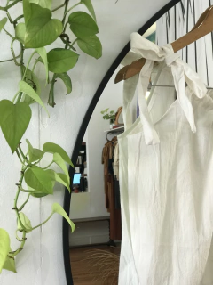 TOP 1 HOMBRO CORTO TUSSOR - CROP TOP - natural - Casiopea BA