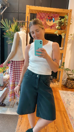 BERMUDAS DENIM NEGRO (solo talle 38!!) - tienda online