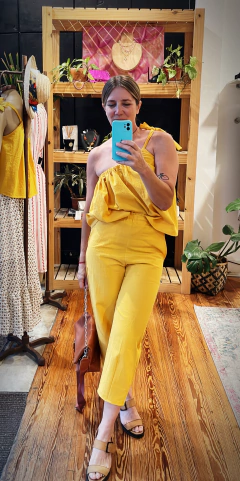 PANTALÓN MAUI TUSSOR- amarillo - tienda online