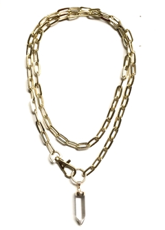 COLLAR JESSIE GOLD - CUARZO CRISTAL