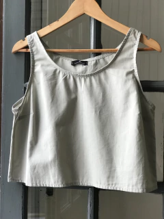 CROP TOP HUDSON (gris plata) - comprar online