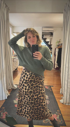 POLLERA MIDI LEOPARDO - ELASTIZADA - comprar online