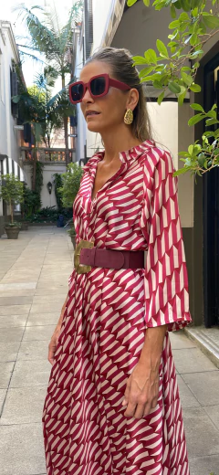 VESTIDO MERLIN GEOMÉTRICO - Casiopea BA