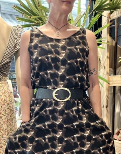 CROP TOP BATIK- chocolate y negro - comprar online