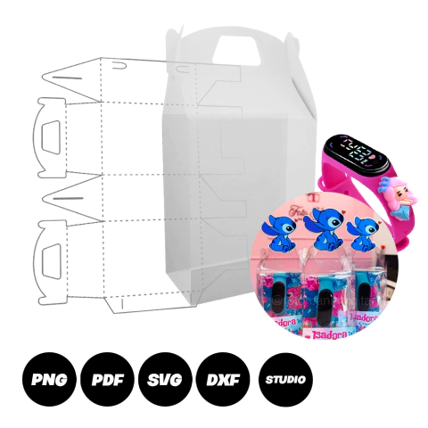 Molde Limpo de Caixa Maleta de Acetato para Relógio Digital