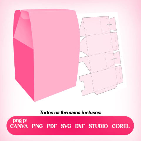 Molde Limpo de Caixa Surpresa com Encaixe na parte de cima