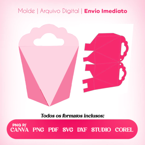 Molde Limpo de Caixa Coração cute - comprar online